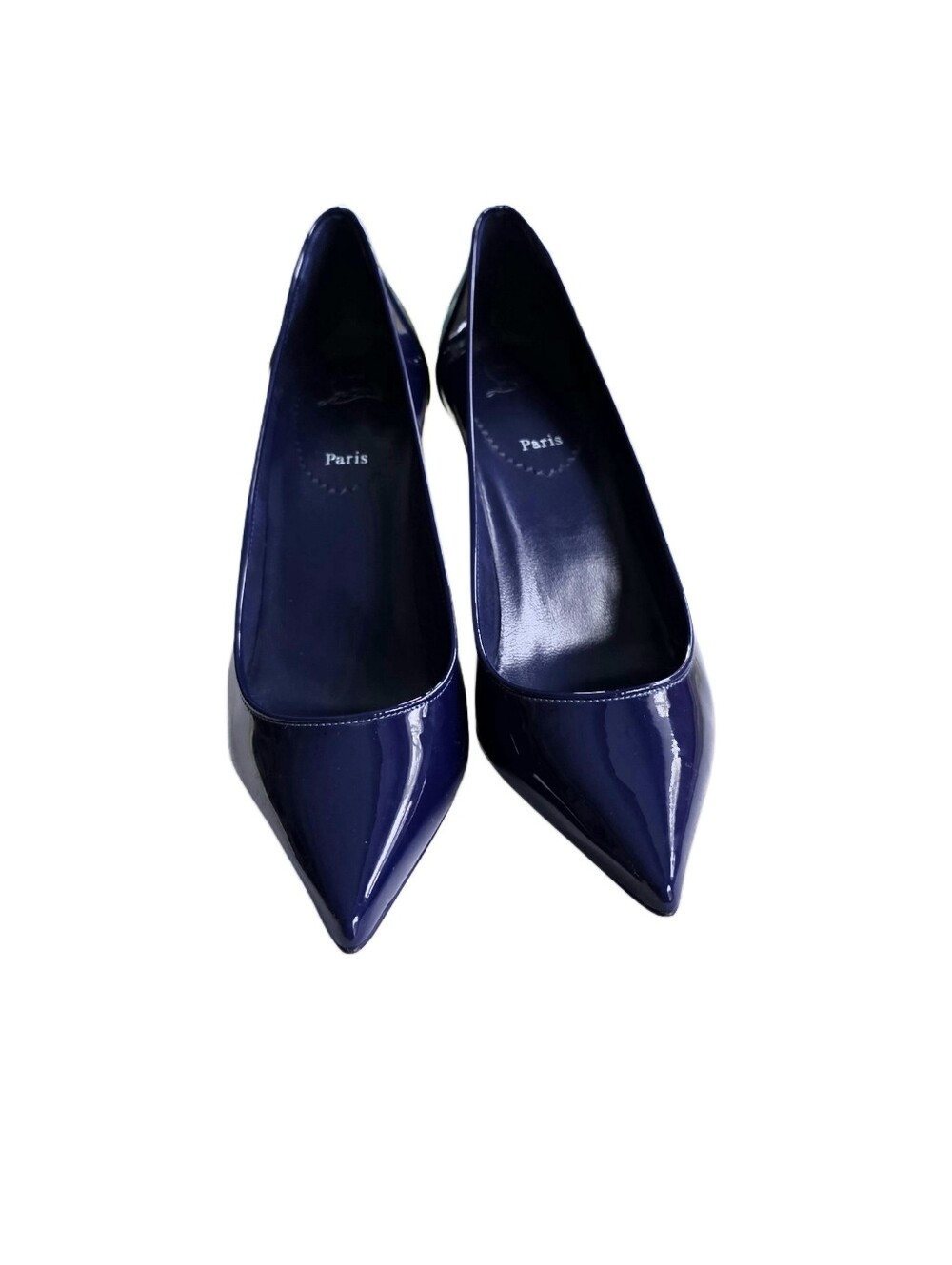 CHRISTIAN LOUBOUTIN Sporty Kate 85 Patent Leather Pumps In Galactiqueen Midnight - Picture 8 of 16